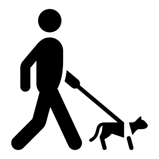 猫の散歩のピクトグラム、アイコン、イラストの無料（フリー）素材（SVG/JPG/PNG）