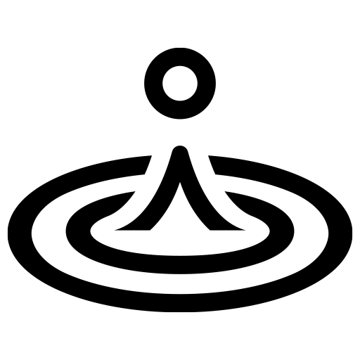 水面に落ちる水滴のピクトグラム、アイコン、イラストの無料（フリー）素材（SVG/JPG/PNG）