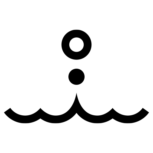 水面に落ちる水滴のピクトグラム、アイコン、イラストの無料（フリー）素材（SVG/JPG/PNG）