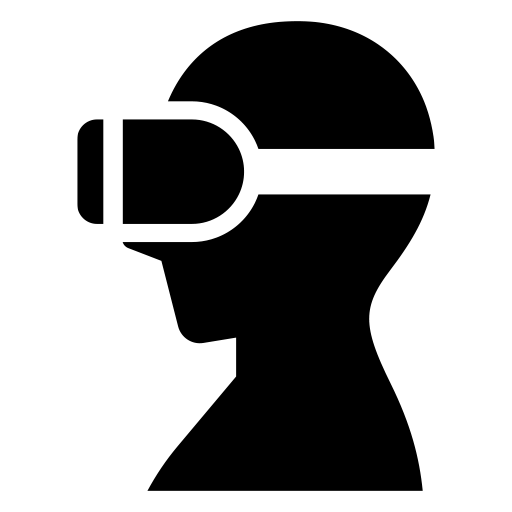 VRゴーグル装着のピクトグラム、アイコン、イラストの無料（フリー）素材（SVG/JPG/PNG）