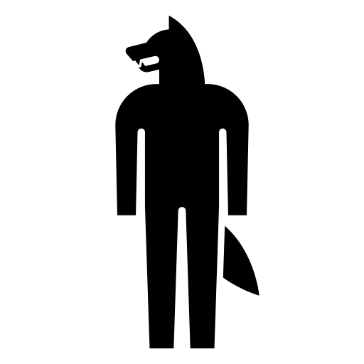 狼男のピクトグラム、アイコン、イラストの無料（フリー）素材（SVG/JPG/PNG）