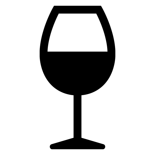 赤ワインが注がれたワイングラスのピクトグラム、アイコン、イラストの無料（フリー）素材（SVG/JPG/PNG）