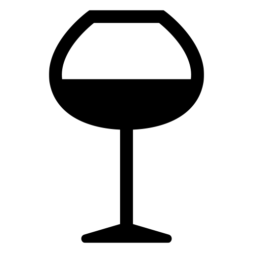 赤ワインが注がれたワイングラスのピクトグラム、アイコン、イラストの無料（フリー）素材（SVG/JPG/PNG）