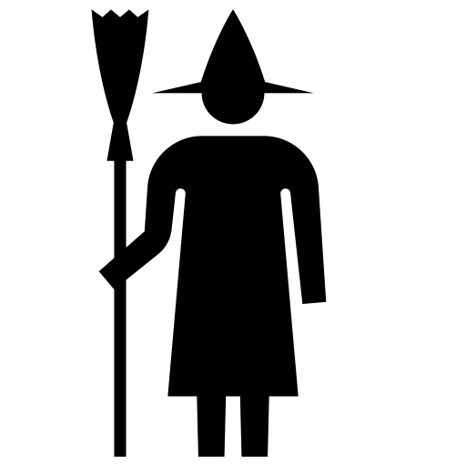 魔女のピクトグラム、アイコン、イラストの無料（フリー）素材（SVG/JPG/PNG）